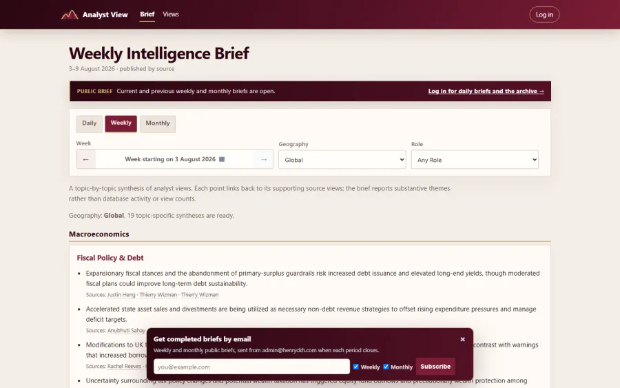 Analyst Views research brief